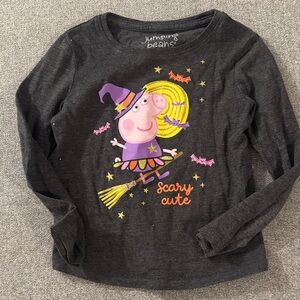 5/$15- Jumping Beans Witchy Pig Long Sleeve Tee - Black